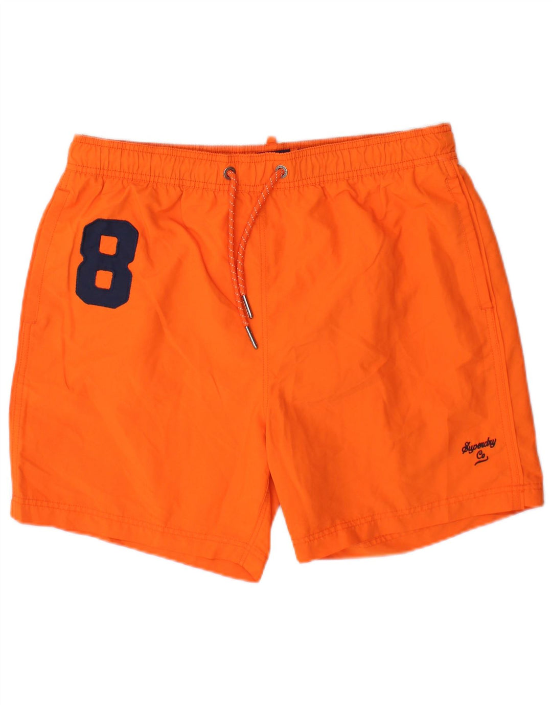 Superdry Herren-Badeshorts mit Grafik, groß, orangefarbenes Polyester