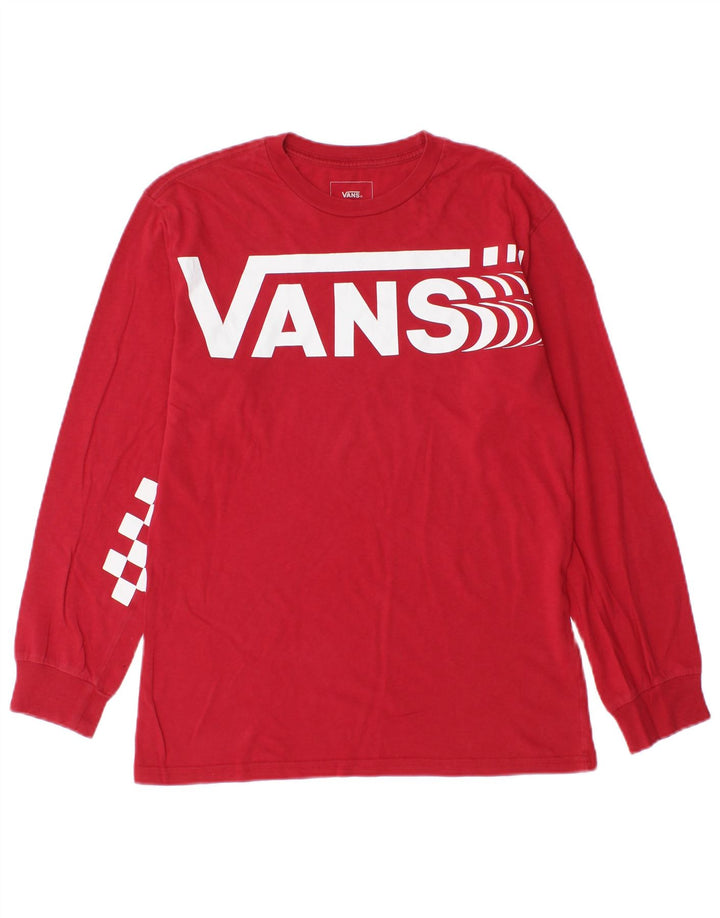 VANS Herren Classic Fit Graphic Top Langarm Klein Rot Baumwolle