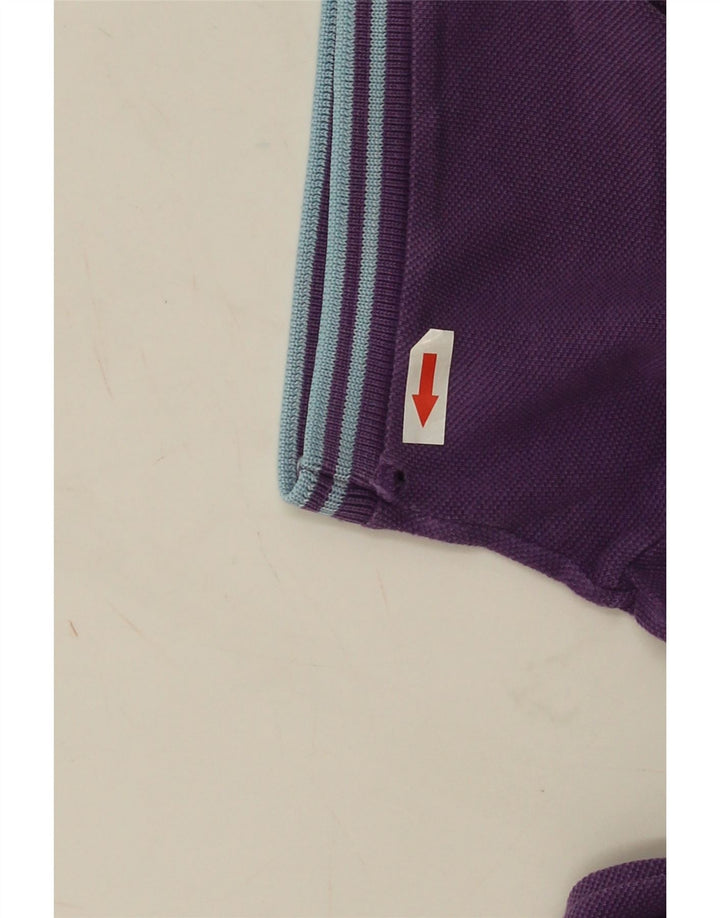 FRED PERRY Herren-Poloshirt aus mittelvioletter, gestreifter Baumwolle