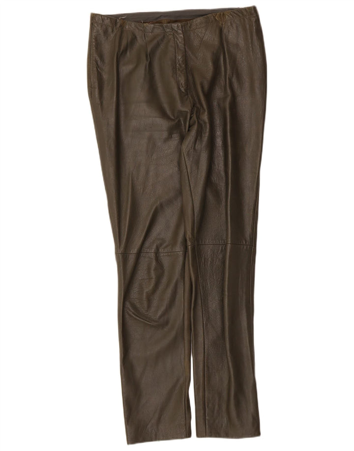 Vintage Damen Lederhose W32 L29 Khaki