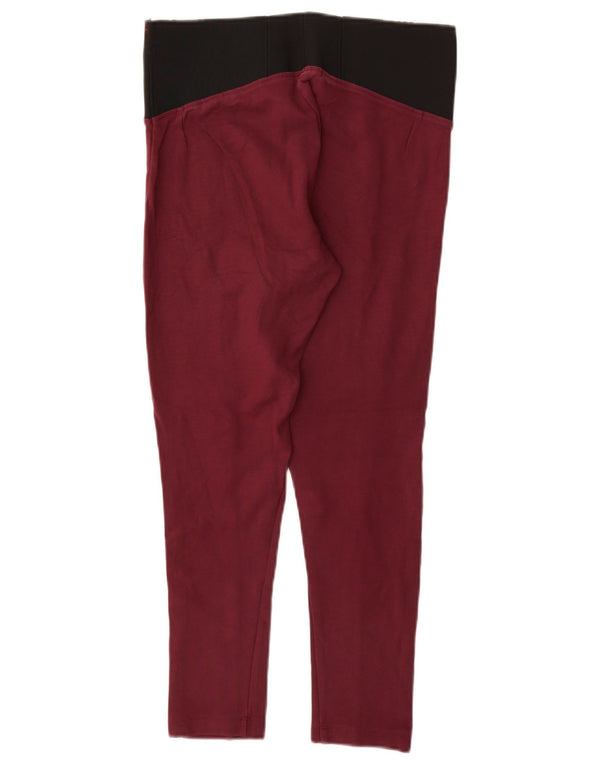 Marks & Spencer Damen-Leggings UK 12 Mittelbordeauxfarbene Viskose