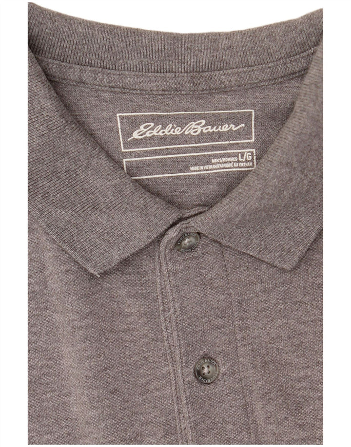 Eddie Bauer Herren Poloshirt Large Grau