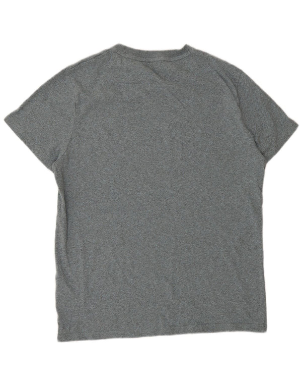 Superdry Herren-T-Shirt-Oberteil XL aus grau gefleckter Baumwolle