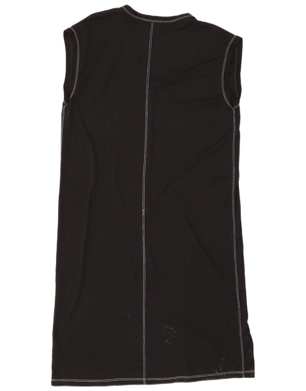 Zara Damen ärmelloses, übergroßes T-Shirt-Kleid, Gr. 10, Größe S, Schwarz