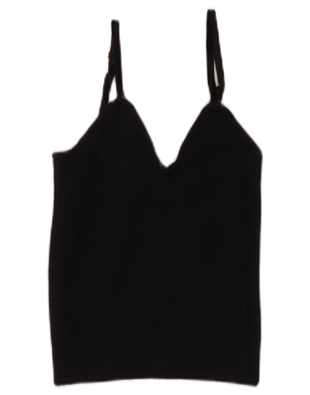 Emporio Armani Damen Crop Cami Top IT 40 Small Marineblaue Wolle