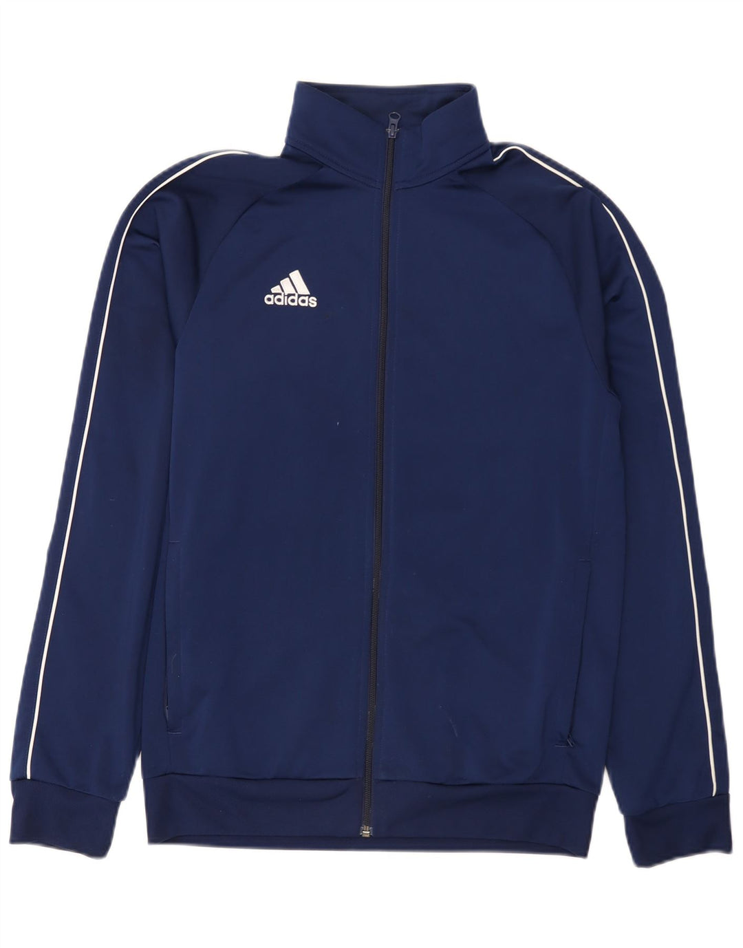 Adidas Herren-Trainingsanzug-Top-Jacke aus mittelmarineblauem Polyester