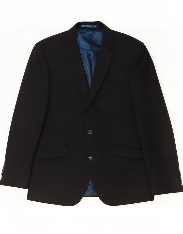 Marks & Spencer Herren-Blazer mit 2 Knöpfen, UK 42, große schwarze Wolle
