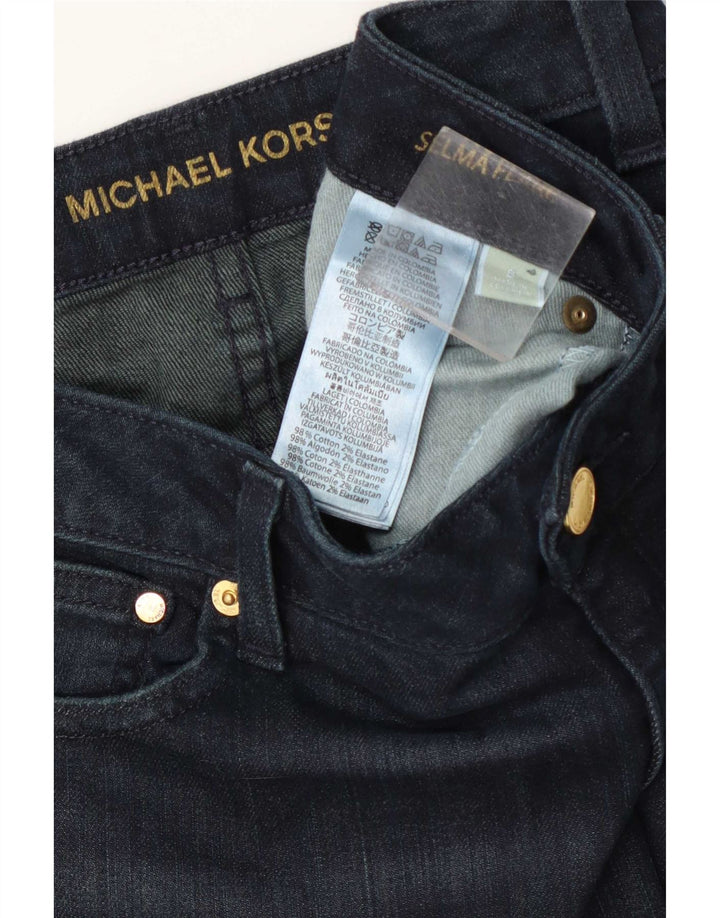 Michael Kors Damen Selma Flared Jeans US 8 Medium W30 L35 Marineblaue Baumwolle
