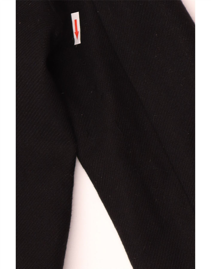 Zara Damen Zweireihiger Mantel UK 14 Mittelschwarze Wolle