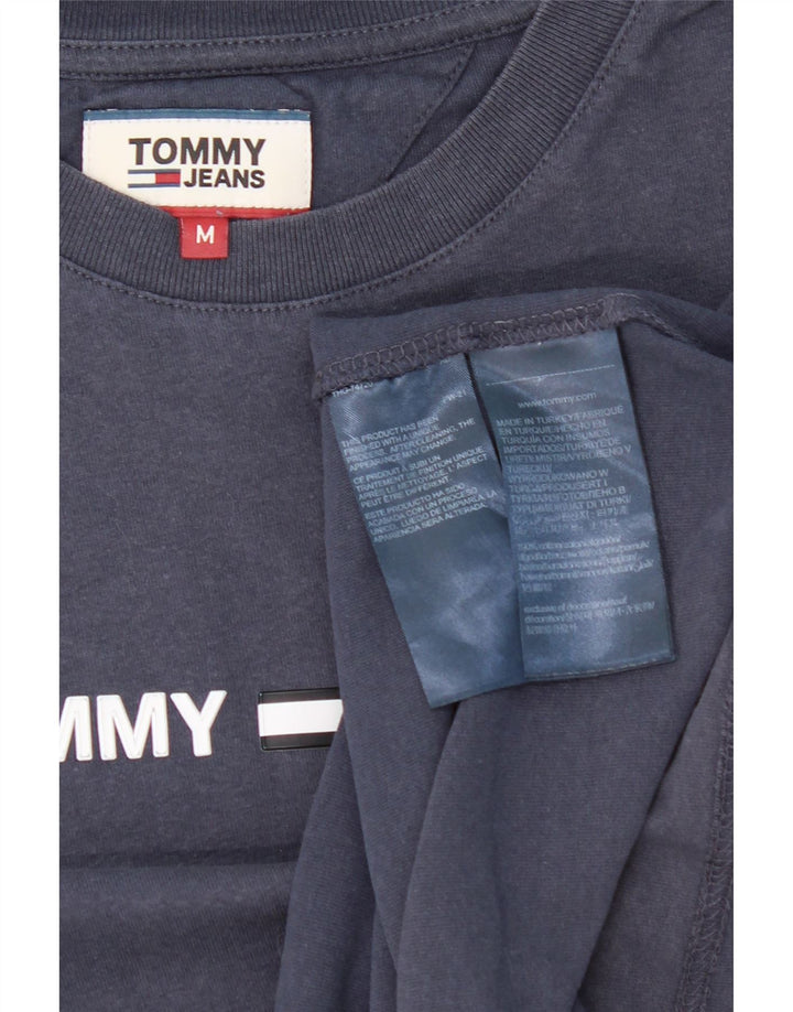 TOMMY HILFIGER Mens Graphic T-Shirt Top Medium Navy Blue Cotton Vintage Tommy Hilfiger and Second-Hand Tommy Hilfiger from Messina Hembry 