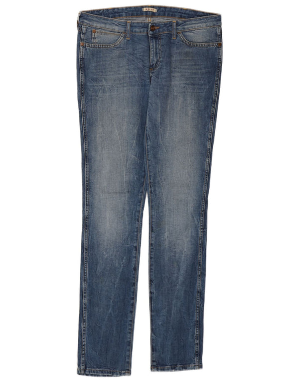 Wrangler Damen Molly Röhrenjeans mit niedriger Taille, W31, L34, blaue Baumwolle