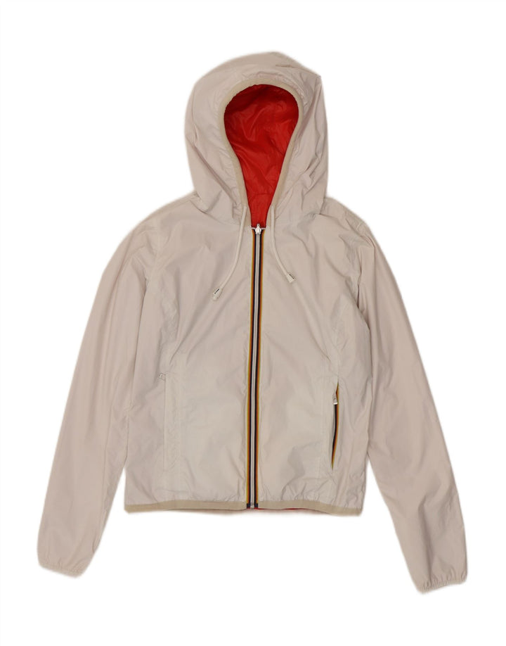K-Way Wendejacke mit Kapuze für Mädchen, 8–9 Jahre, rot, Polyamid