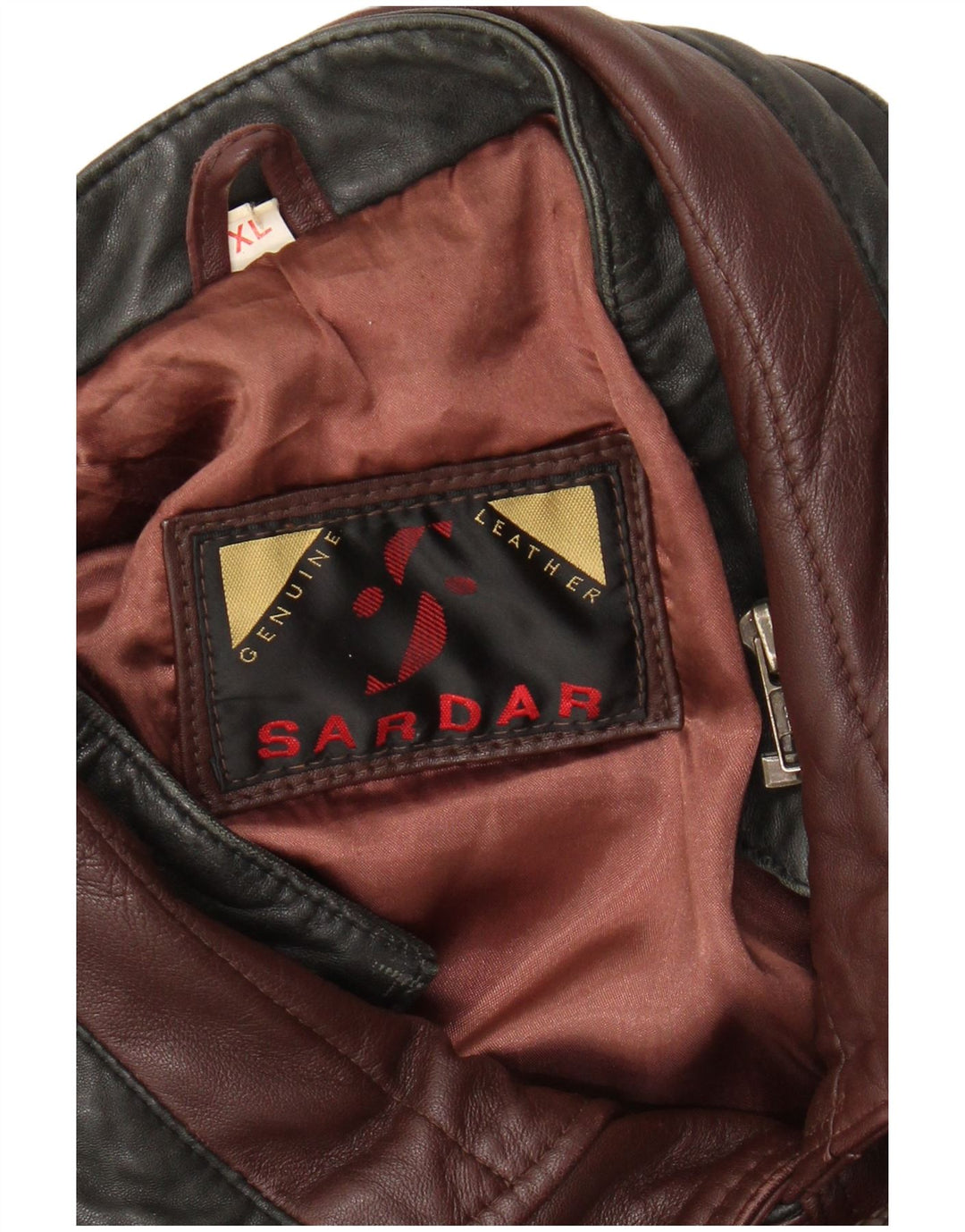 SARDAR Herren Lederjacke UK 42 XL Braunes Leder