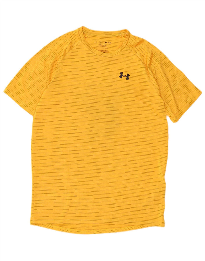 Under Armour Herren-T-Shirt-Oberteil, klein, gelb gestreift, Polyester