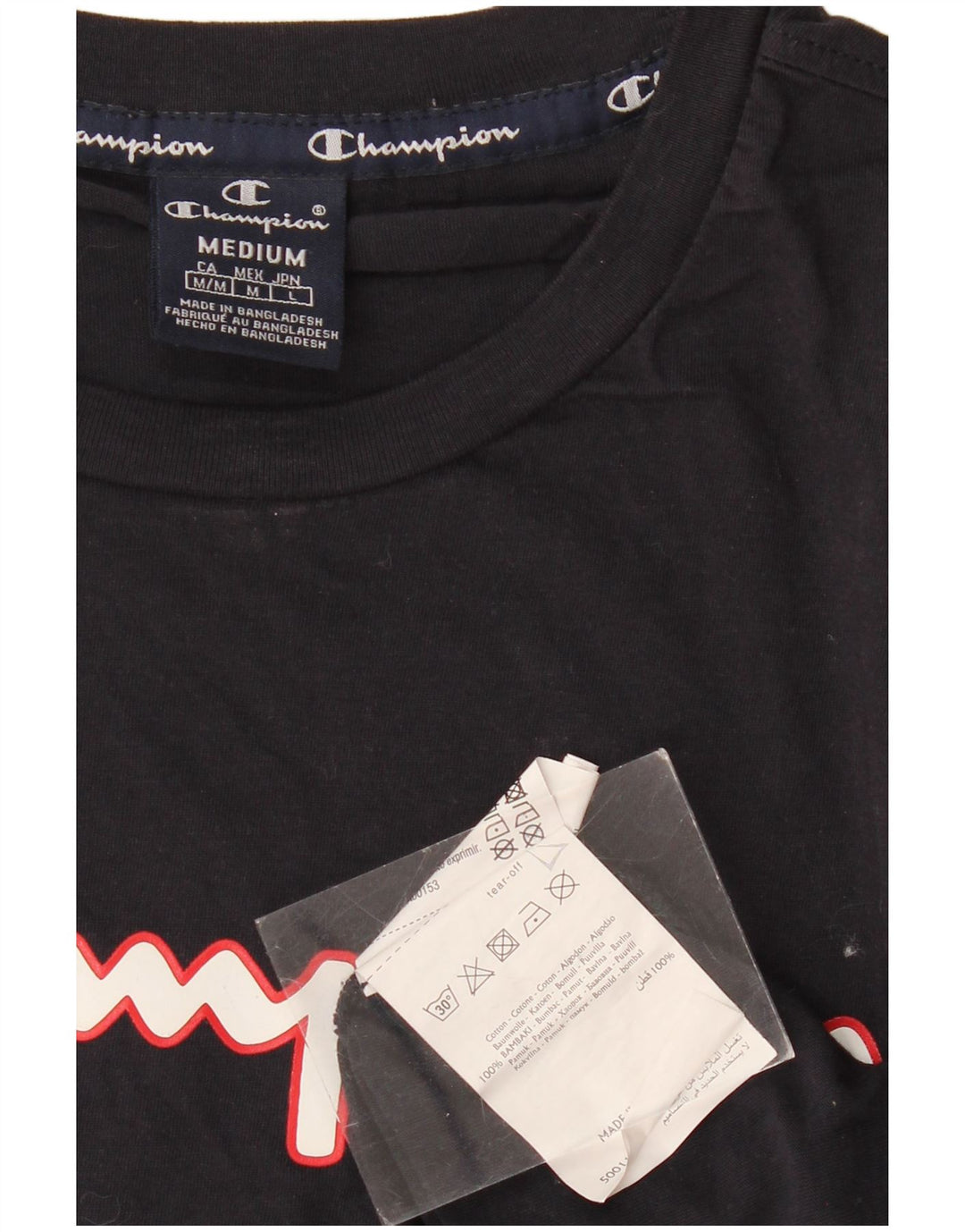 CHAMPION Herren-T-Shirt mit Grafik, mittelmarineblaue Baumwolle