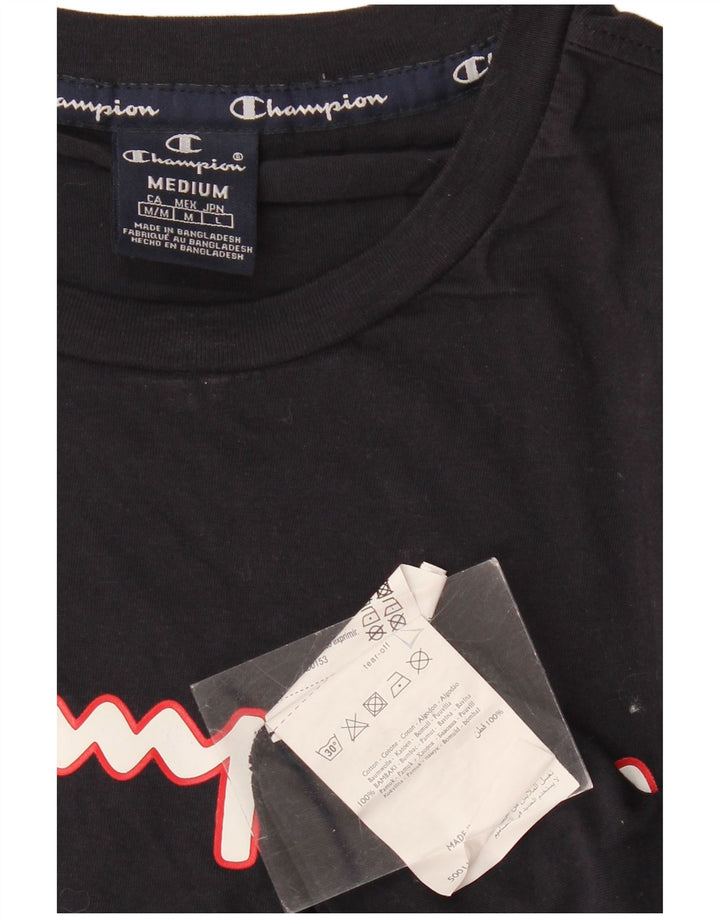 CHAMPION Herren-T-Shirt mit Grafik, mittelmarineblaue Baumwolle