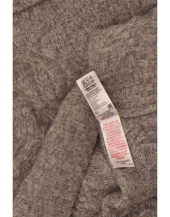 Marks & Spencer Damen-Pullover mit Rollkragen, übergroß, Gr. 16, Grau