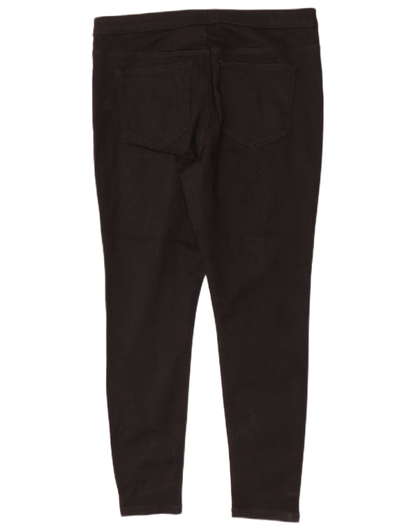 Marks & Spencer Womens High Waist Casual Trousers UK 18 XL W34 L28 Black