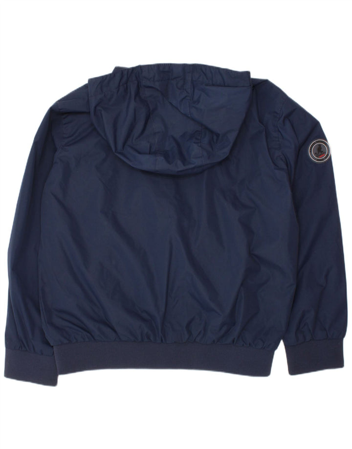 KANGOL Jungen-Bomberjacke mit Kapuze, 7–8 Jahre, marineblaues Polyester