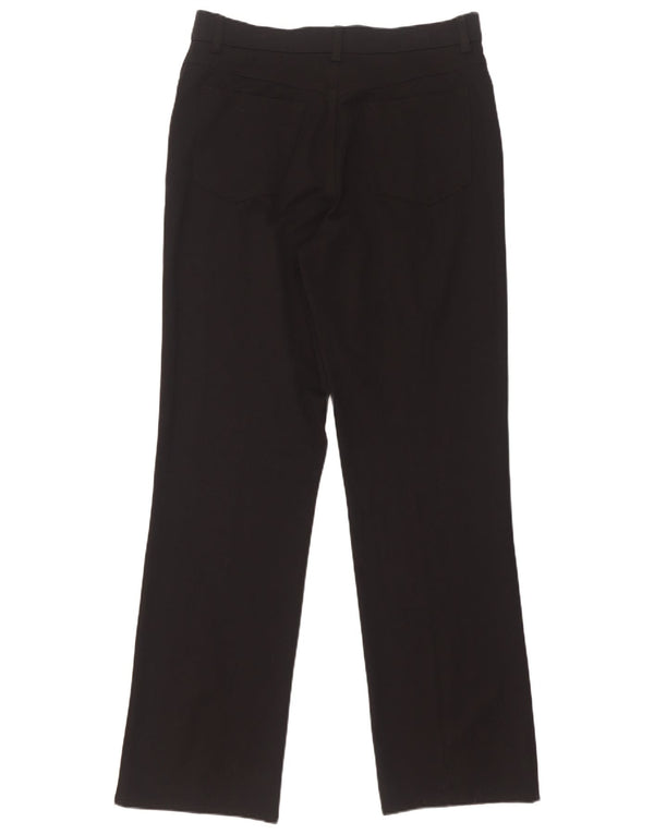 Marks & Spencer Damen Gerade Freizeithose UK 14 Medium W30 L32 Schwarz