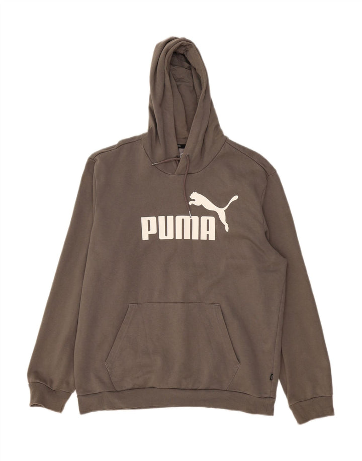 PUMA Herren Graphic Hoodie Pullover Große graue Baumwolle