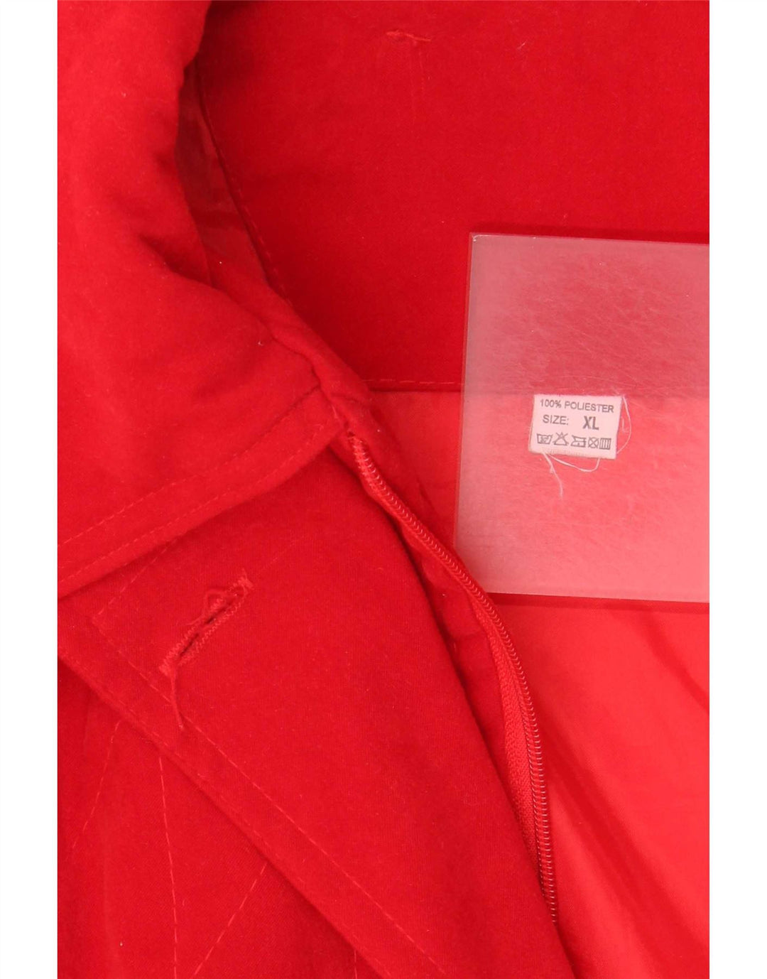 Vintage Damen Parka mit Kapuze, übergroß, UK 18, XL, Rot, Polyester
