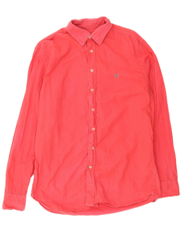 Crew Clothing Herrenhemd Mittelrosa Leinen