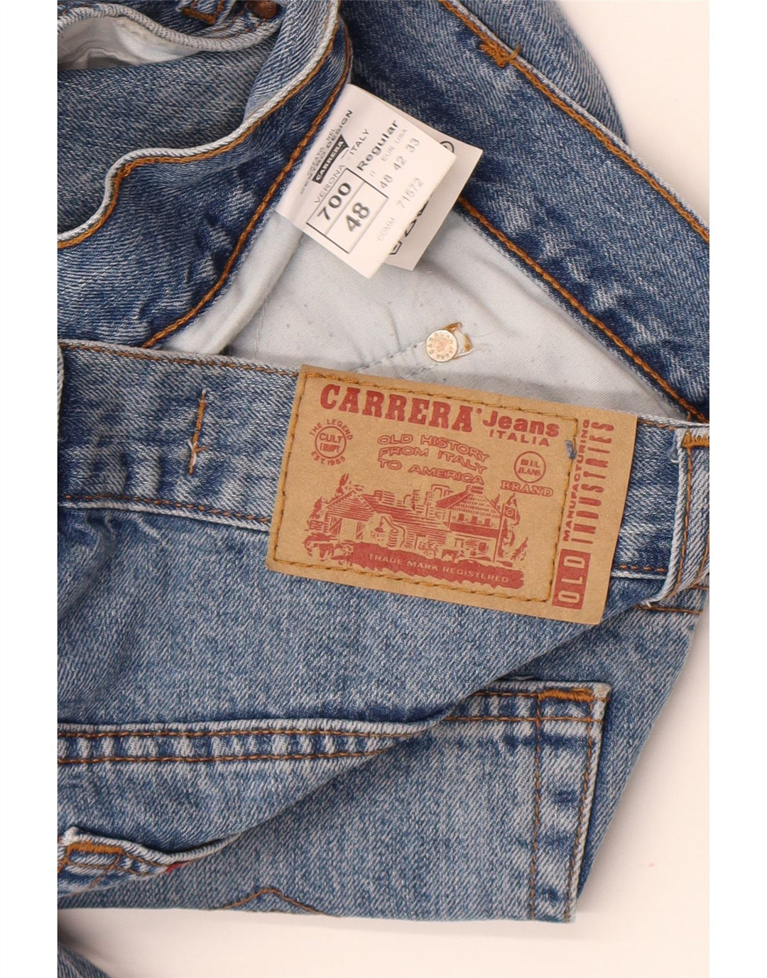 Carrera Herren 700 Slim Jeans IT 48 Medium W32 L34 Blaue Baumwolle