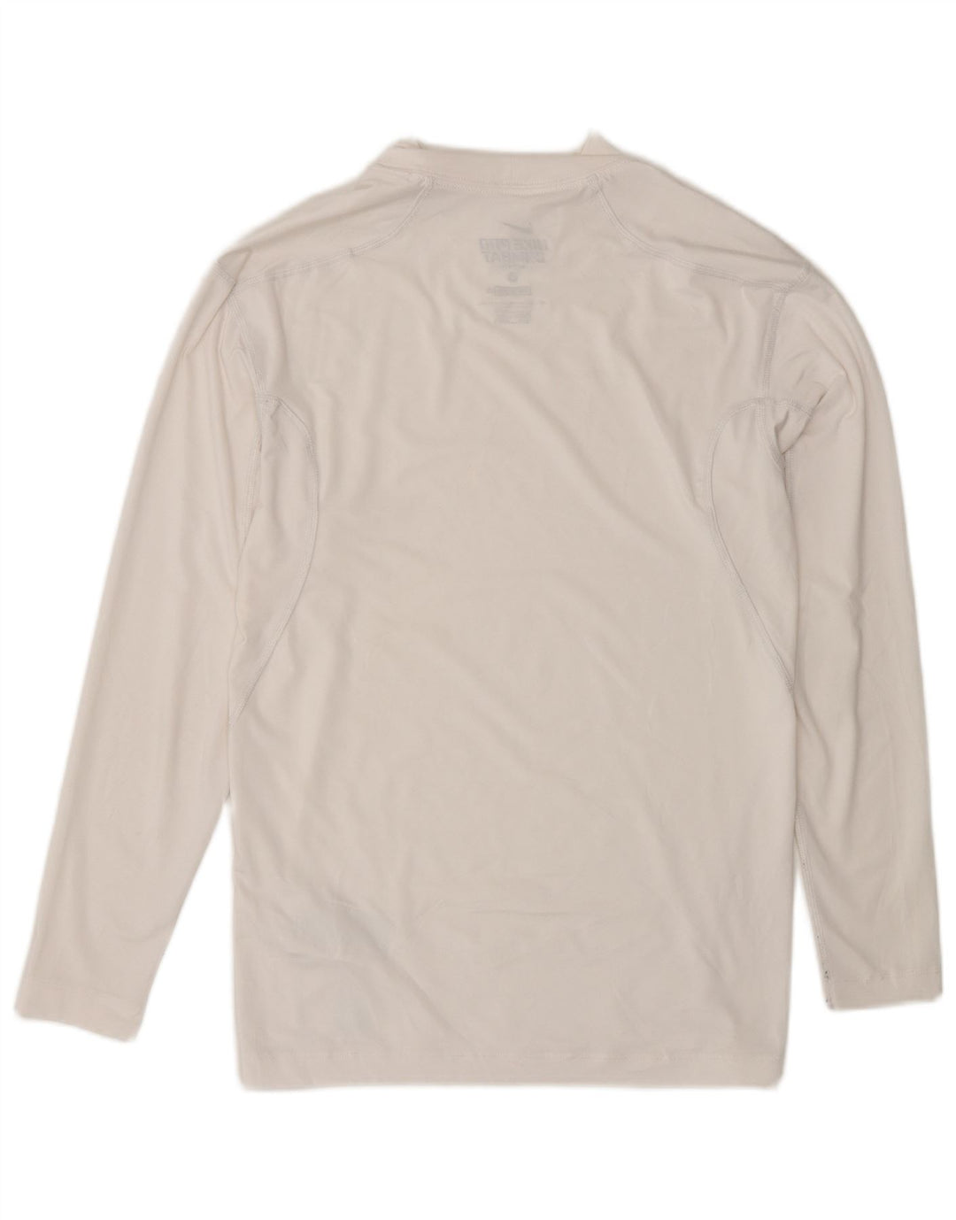 Nike Herren-Kompressionsoberteil, langärmlig, UK, Größe 42/44, groß, weiß, Polyester, Sport