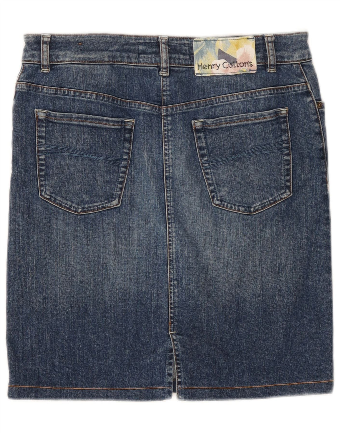 Henry Cottons Damen Jeansrock W28 mittelblaue Baumwolle