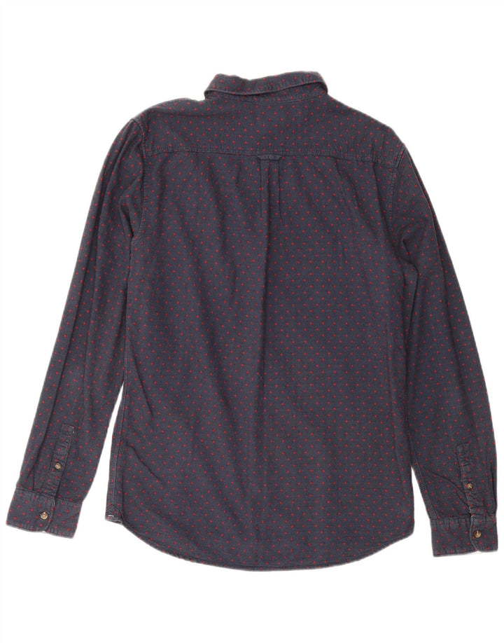 VANS Mens Shirt Medium Navy Blue Spotted Cotton