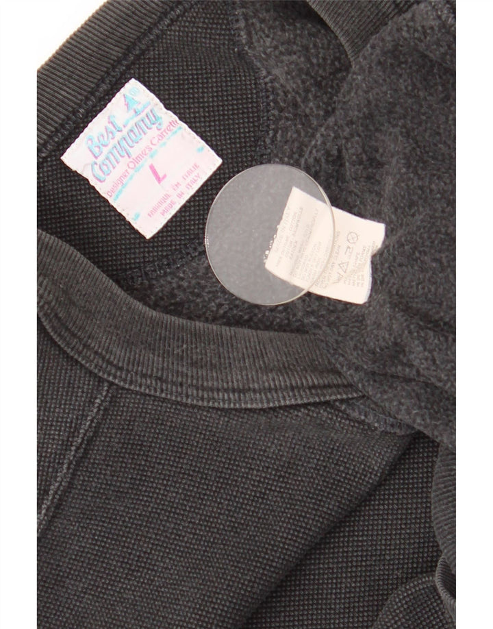 Best Company Herren-Sweatshirt, Pullover, Größe L, Schwarz, Baumwolle