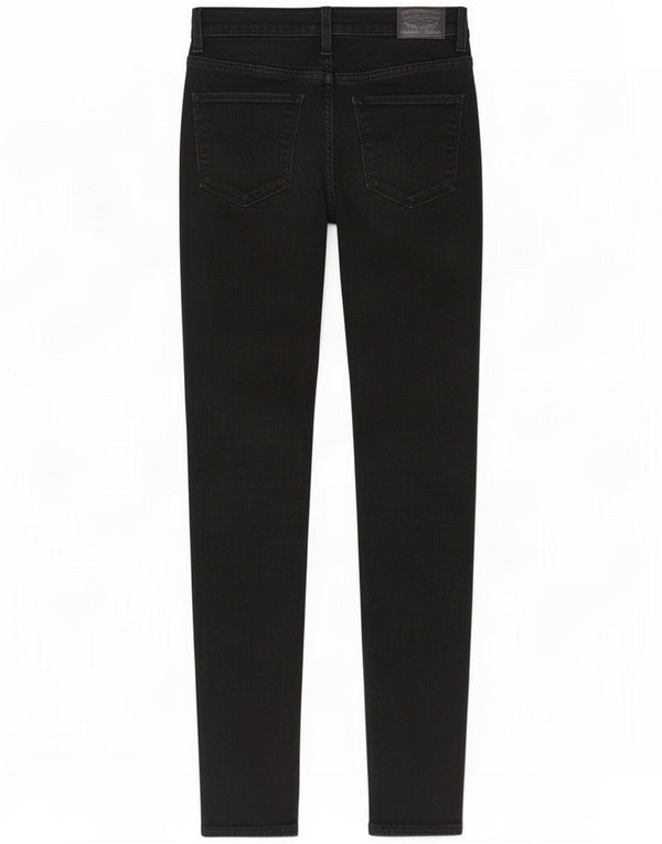 Levi's Damen 720 High Rise Super Skinny Jeans W28 L30 Schwarz Baumwolle
