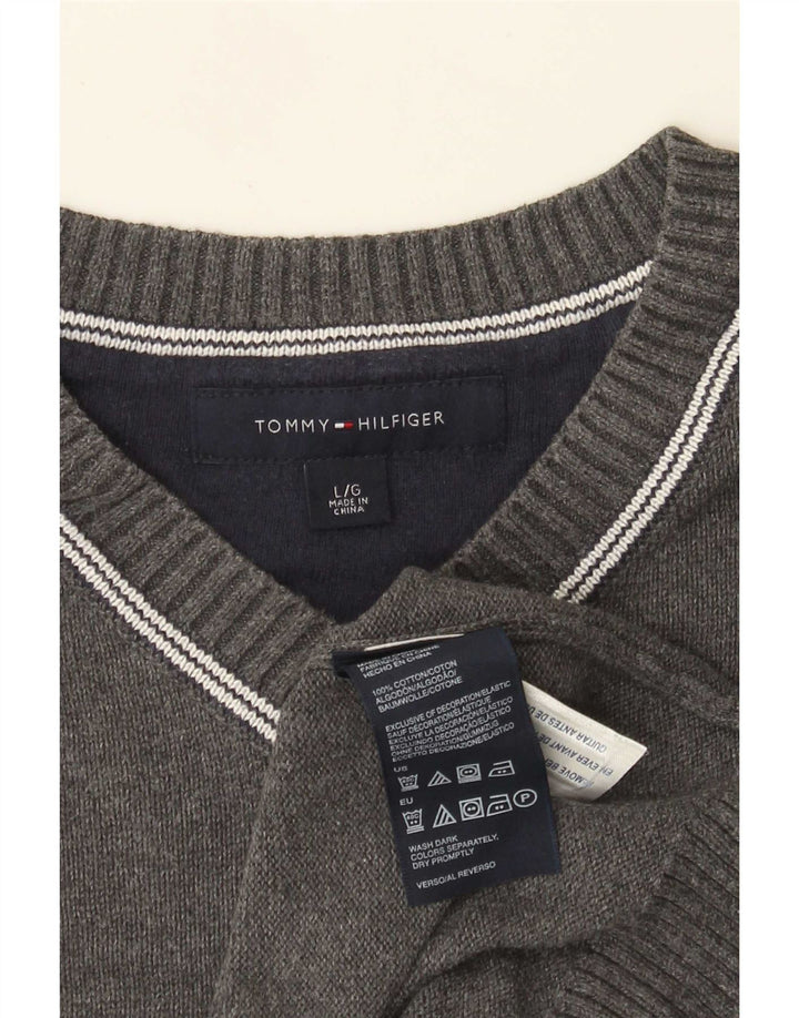 Tommy Hilfiger Herren-Weste-Tanktop, große graue Baumwolle
