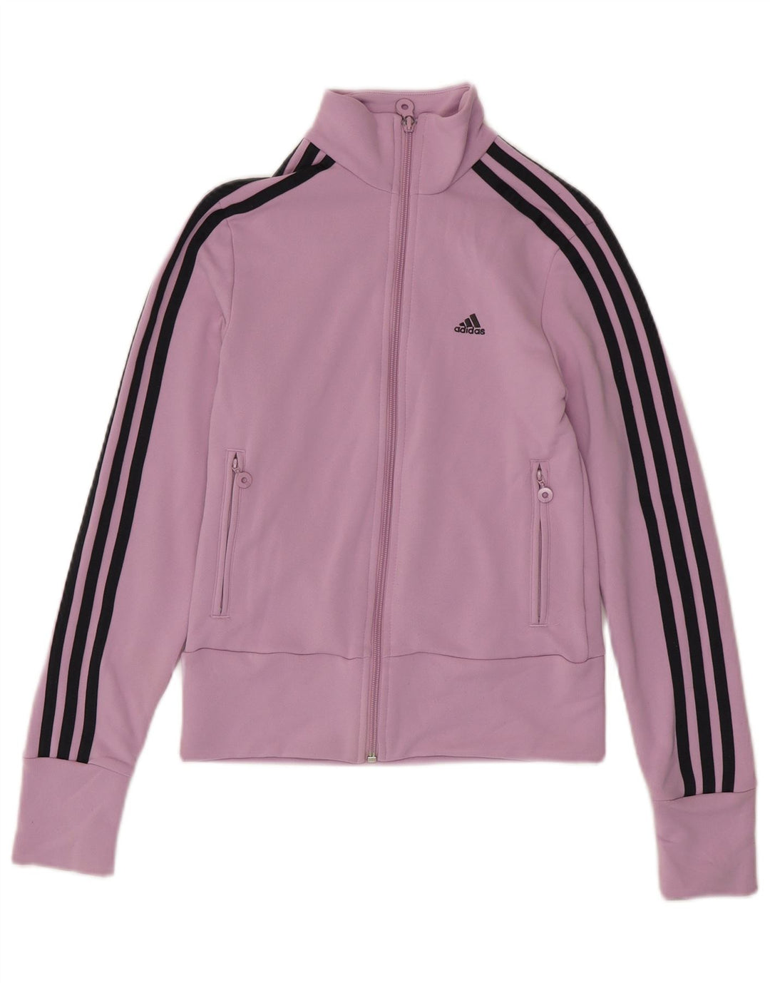 Adidas Damen Trainingsanzug Top Jacke UK 8 Small Lila Polyester