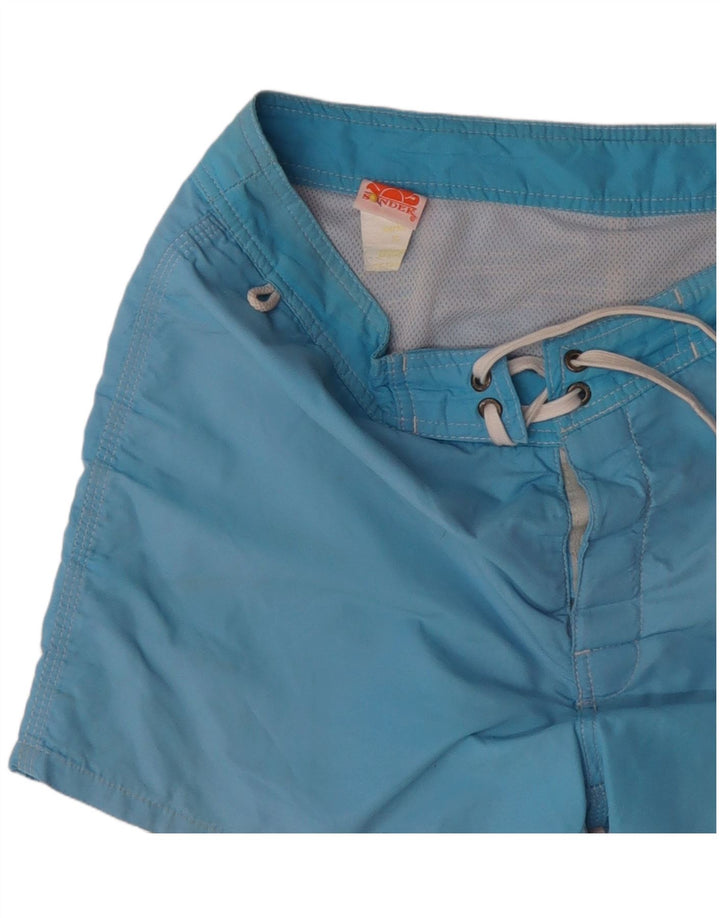 Sundek Herren-Badeshorts aus mittelblauem Polyester