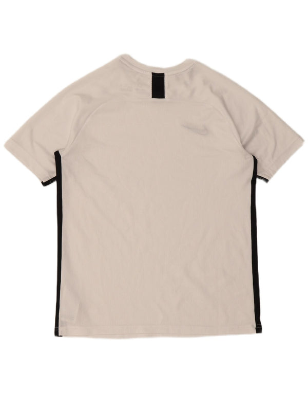 Nike Dri Fit T-Shirt für Jungen, 13–14 Jahre, XL, weißes Farbblock-Polyester