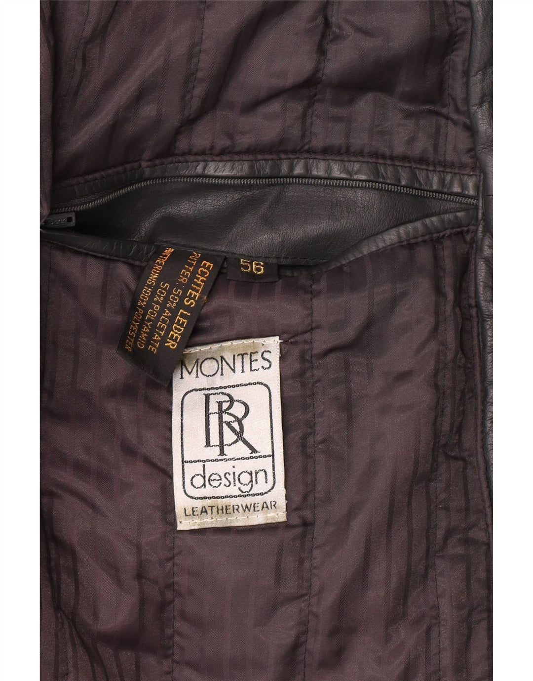 Montes Herren Ledermantel IT 56 3XL Schwarzes Leder