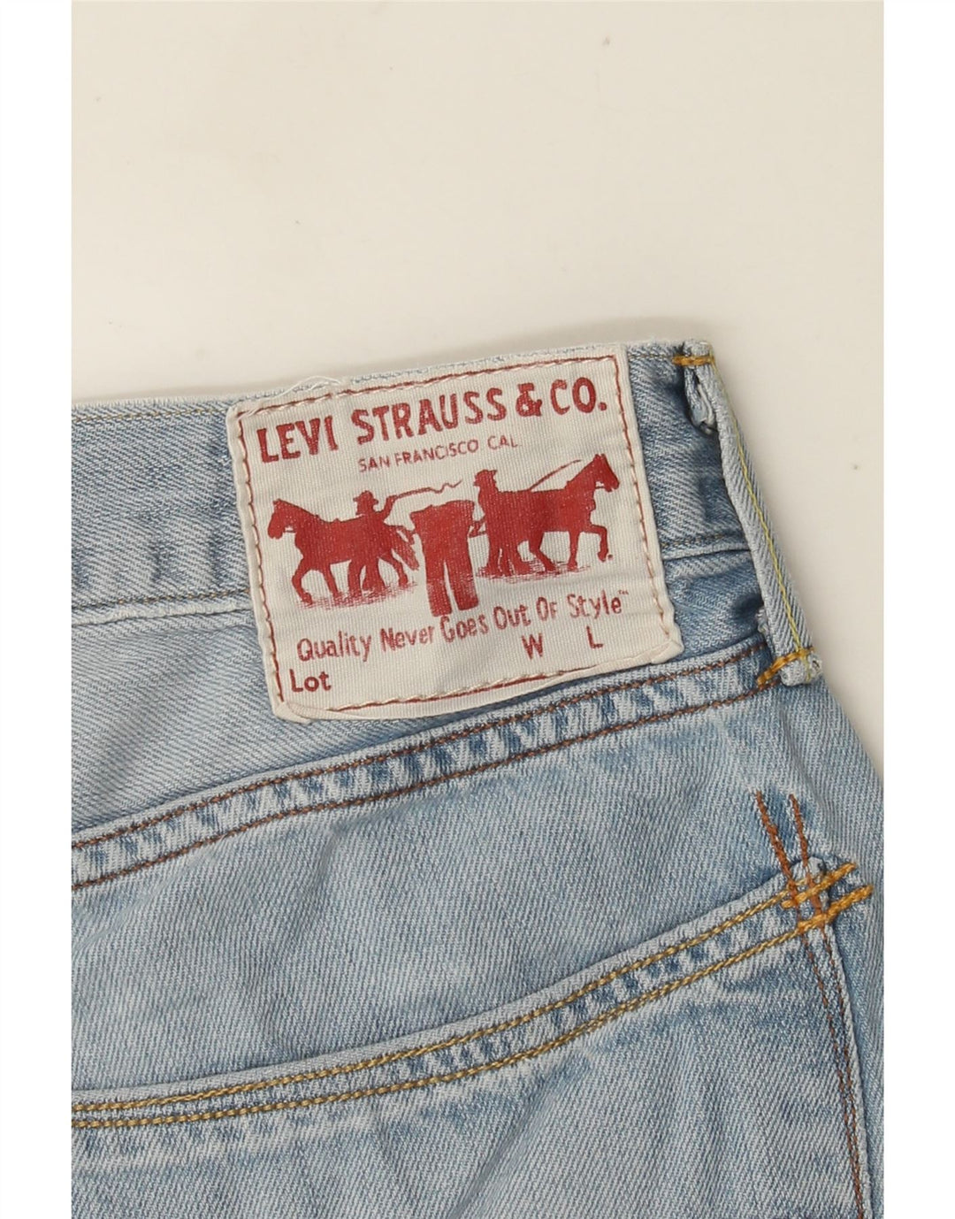 Levi's Herren 504 Denim Shorts W32 mittelblaue Baumwolle