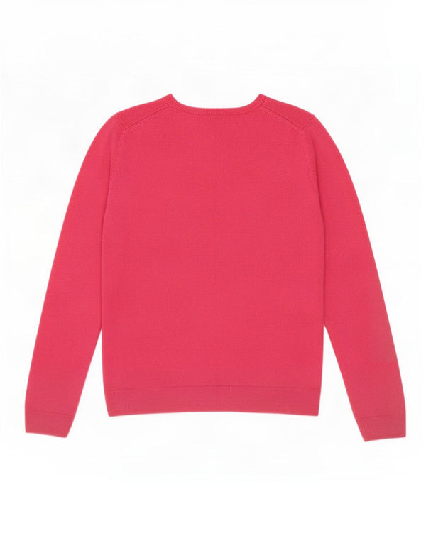 Marks & Spencer Damen-Pullover mit U-Boot-Ausschnitt, UK 14, Mittelrosa, Acryl
