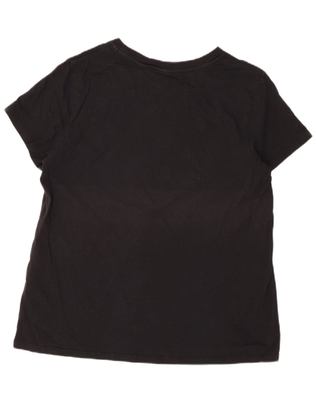 Levi's Damen T-Shirt Top UK 16 Large Schwarz Baumwolle