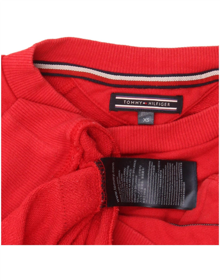 TOMMY HILFIGER Herren Grafik-Sweatshirt-Pullover XS Rot Colourblock Baumwolle