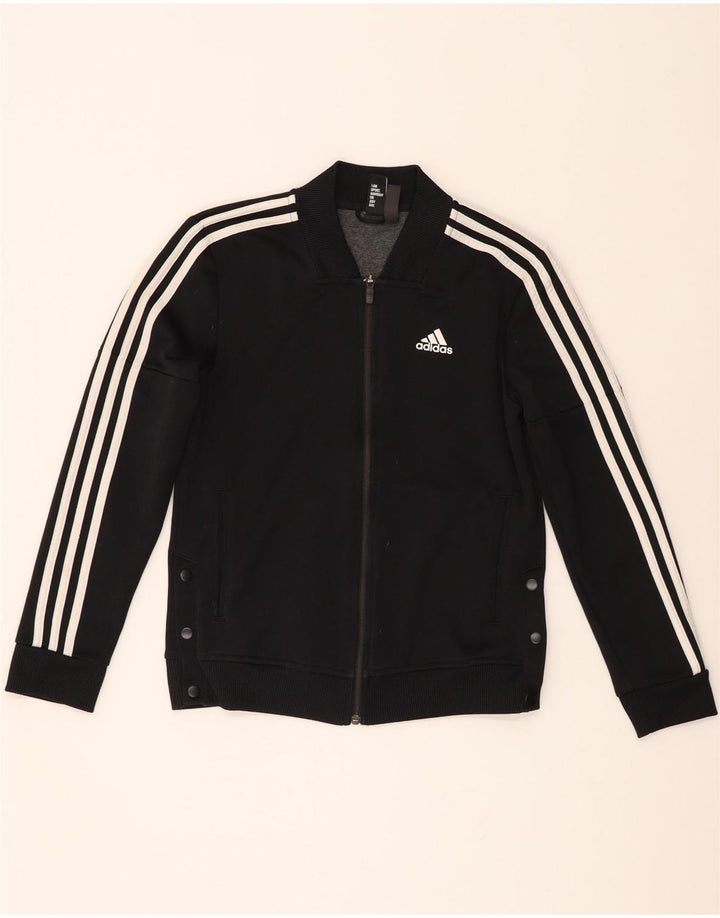 Adidas Damen Trainingsanzug Top Jacke UK 8/10 Small Schwarz Colourblock