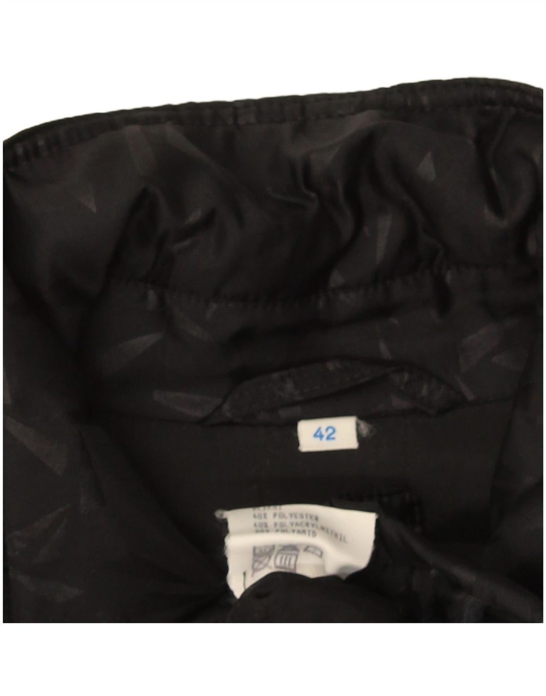 Vintage Damen Übergroßer Windjacke Mantel IT 42 Medium Schwarz Geometrisch