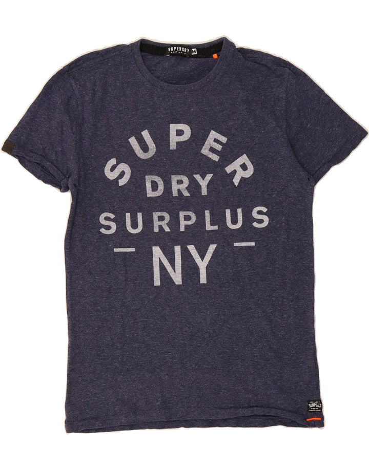 SUPERDRY Mens Graphic T-Shirt Top Medium Navy Blue Cotton Vintage Superdry and Second-Hand Superdry from Messina Hembry 