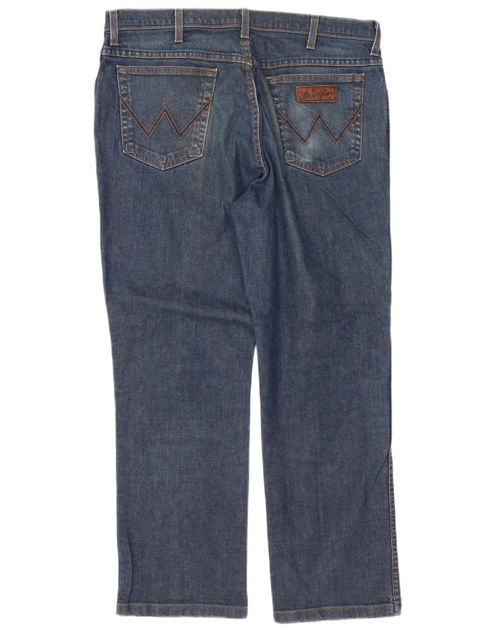 Wrangler Herren Texas Stretch Straight Jeans W38 L29 Blaue Baumwolle