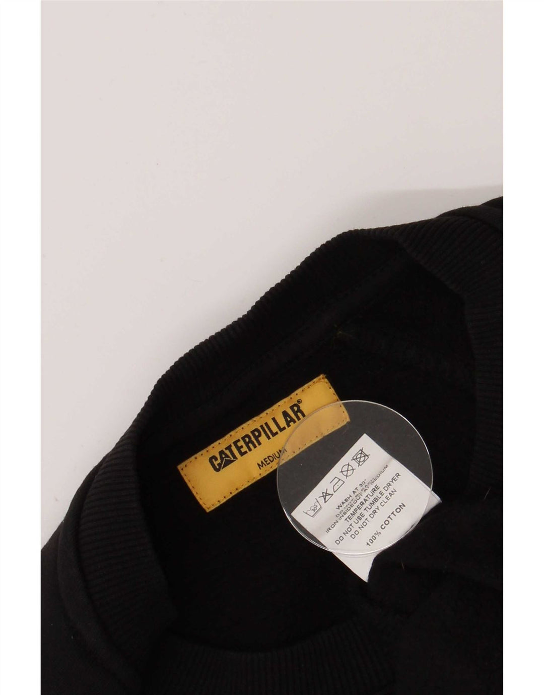 Caterpillar Herren Grafik-Sweatshirt-Pullover aus mittelschwarzer Baumwolle