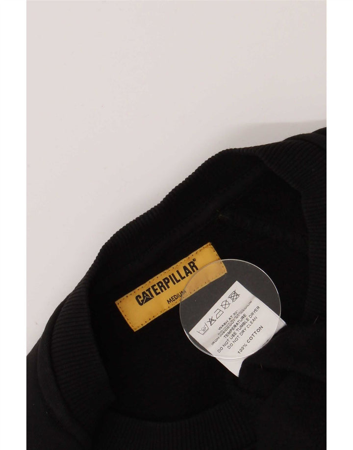 Caterpillar Herren Grafik-Sweatshirt-Pullover aus mittelschwarzer Baumwolle