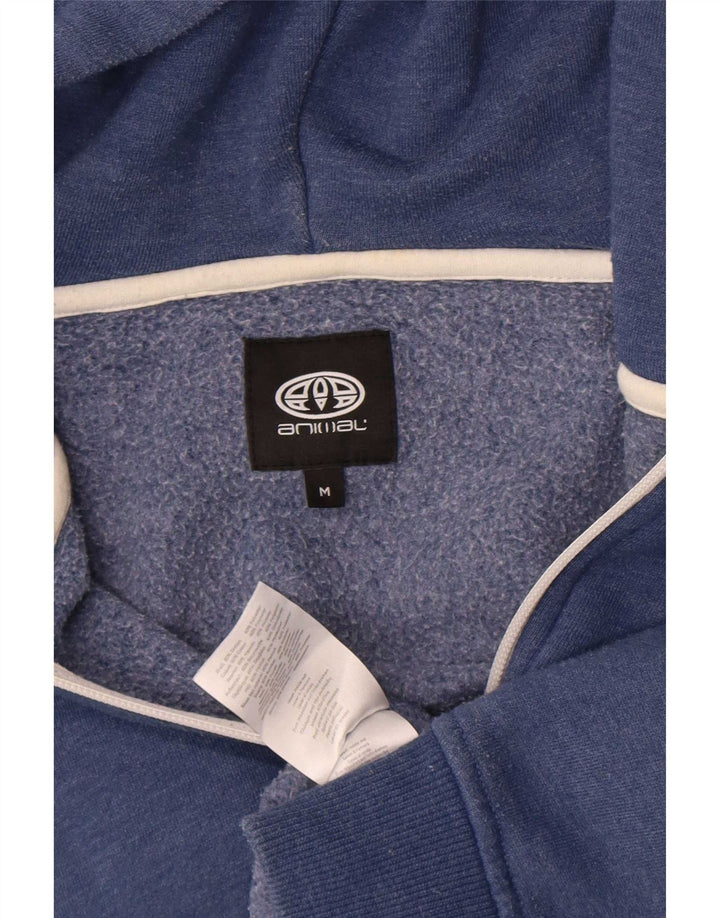 Animal Herren-Kapuzenpullover mit Reißverschluss, mittelblaue Baumwolle