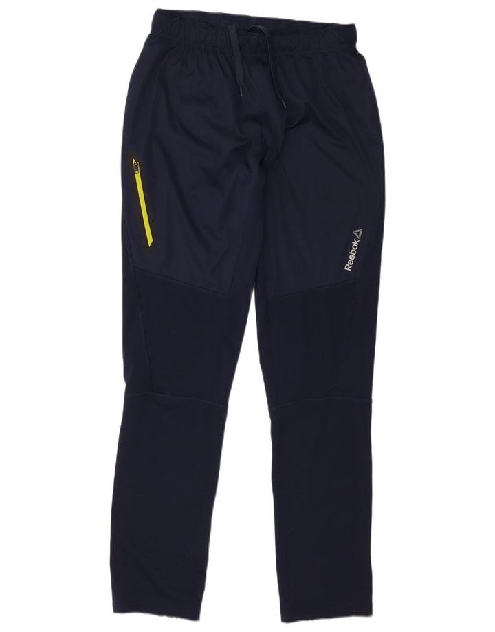 Reebok Herren-Trainingshose, Größe S, Marineblau, Polyester